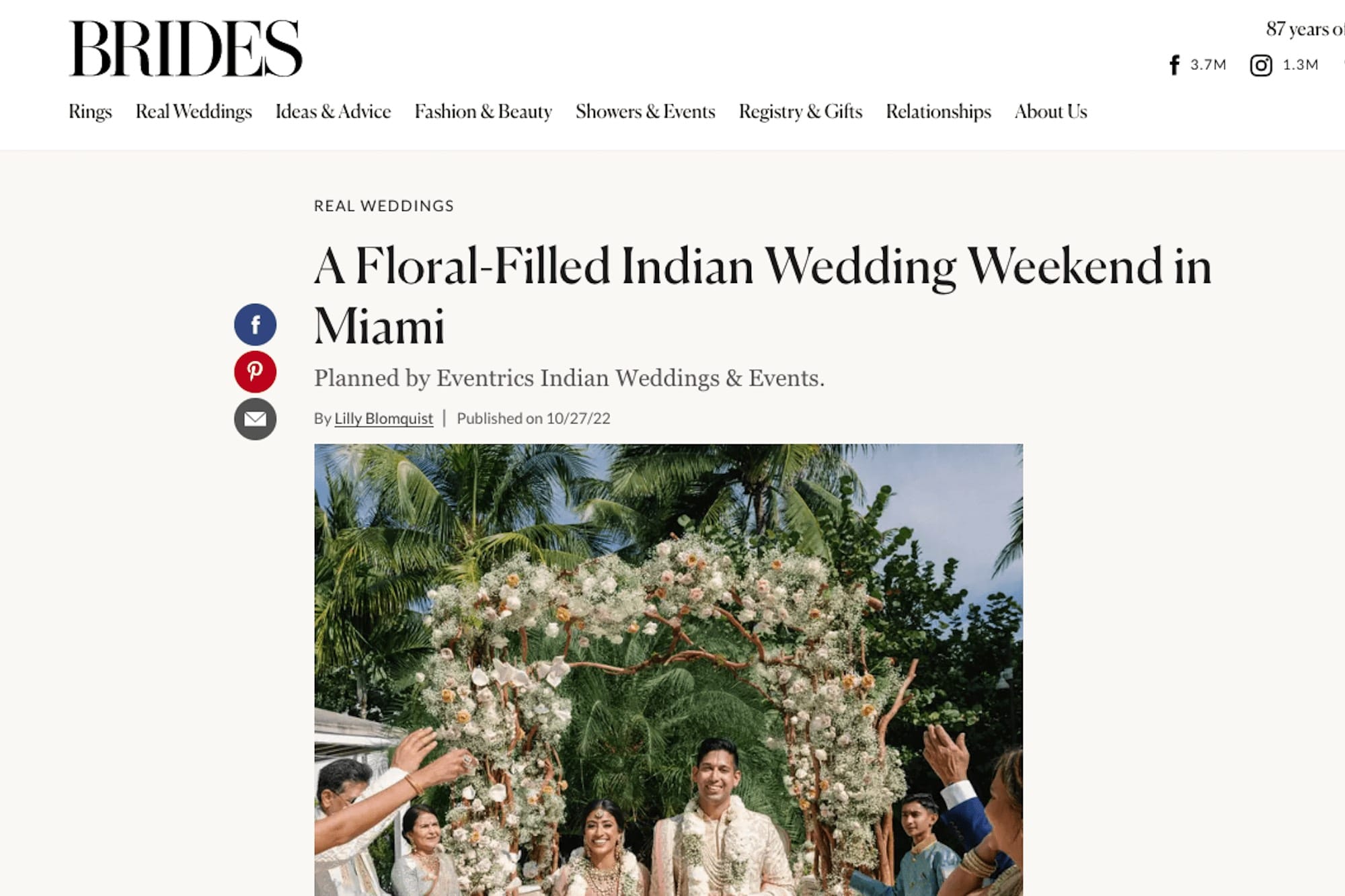 A Floral-Filled Indian Wedding Weekend in Miami