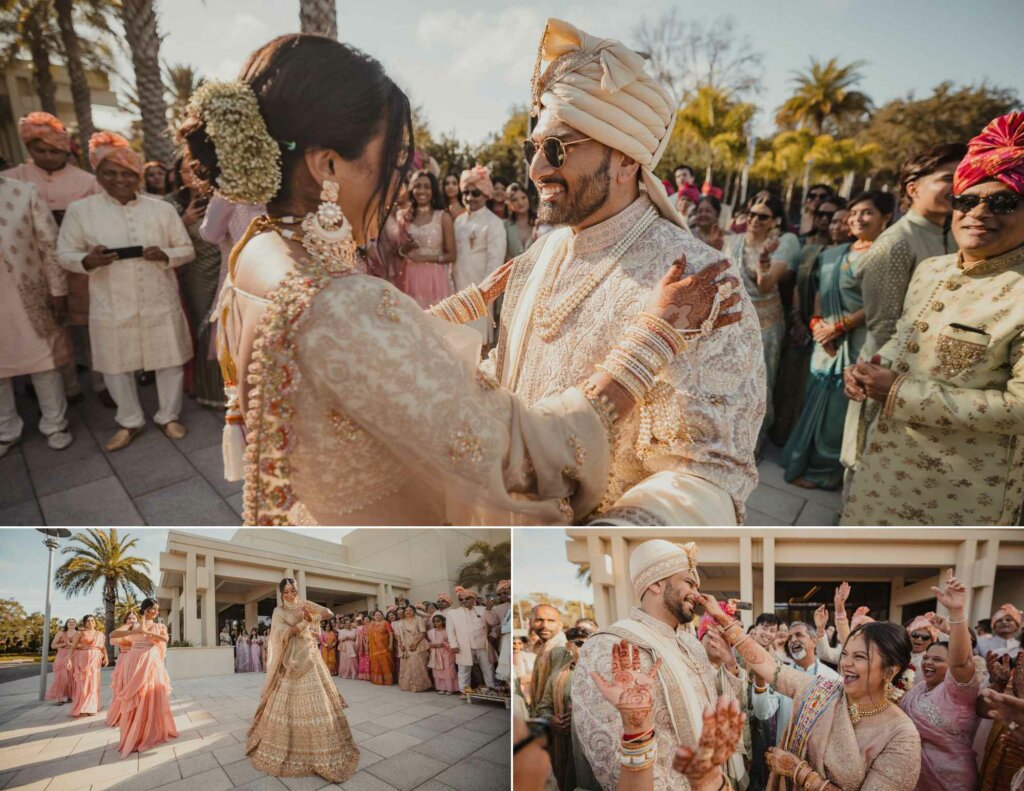 Groom and Bride at Baraat